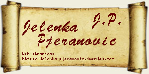 Jelenka Pjeranović vizit kartica